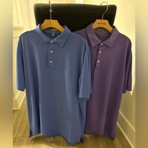 Peter Millar Summer Comfort Men XL Lot Of 2 Short Sleeve Polo Golf Shirts  EC